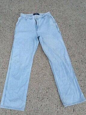 Y2K Hollister Light Wash Straight Leg Cargo Jeans Size 8R